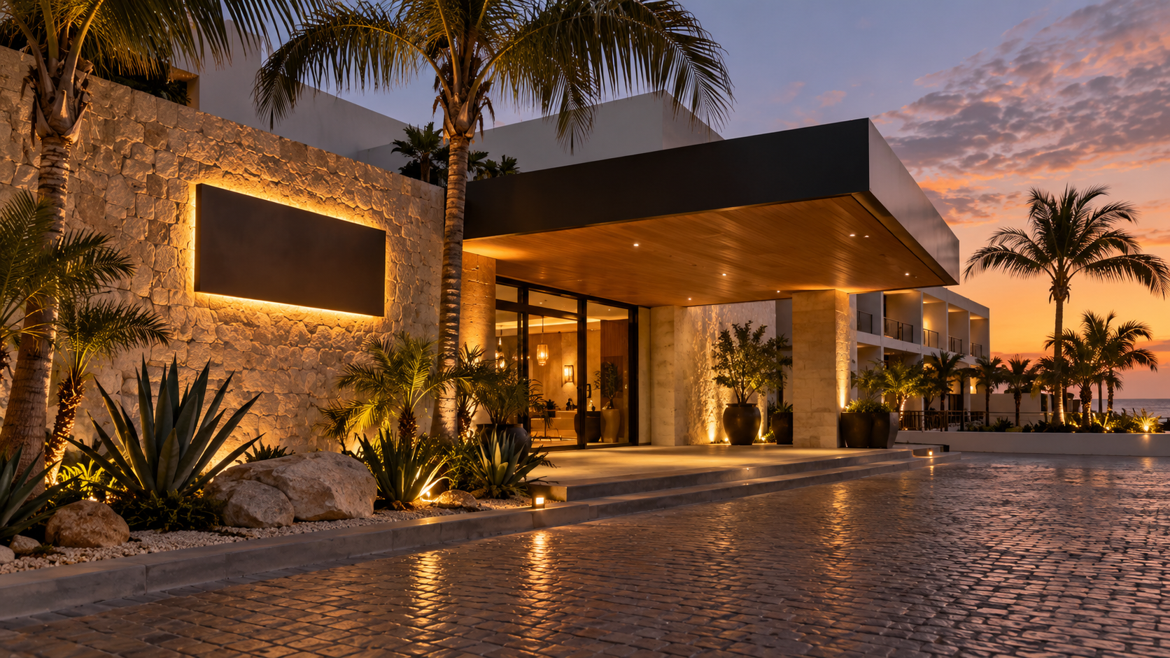 Entrada del motel